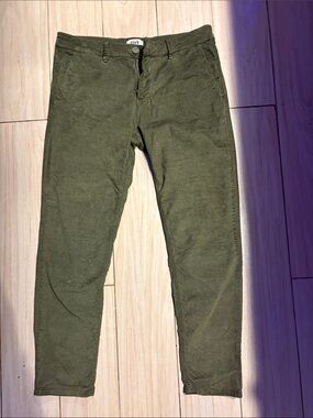 FIVE PARIS OLIVE GREEN CORDUROY PANTS